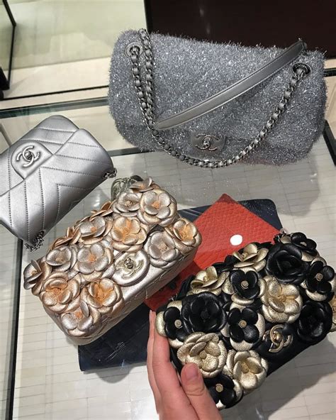 chanel bag with flowers|Chanel camellia bag.